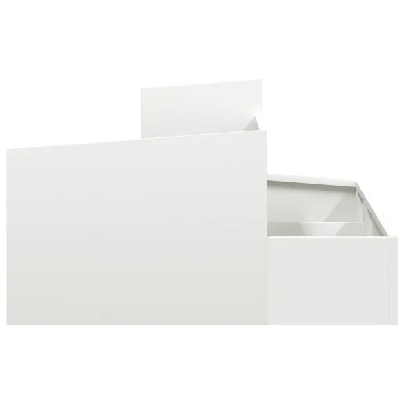 Ghiveci Alb 80x80x50 cm Oțel laminat la rece - Comandă Online