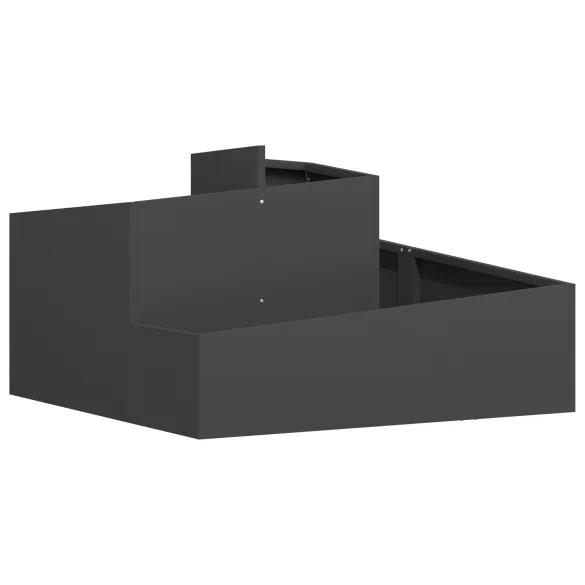 Ghiveci Metalic Negru 80x80x50 cm - Rezistent la UV
