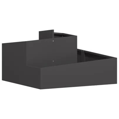 Ghiveci Metalic Negru 80x80x50 cm - Rezistent la UV