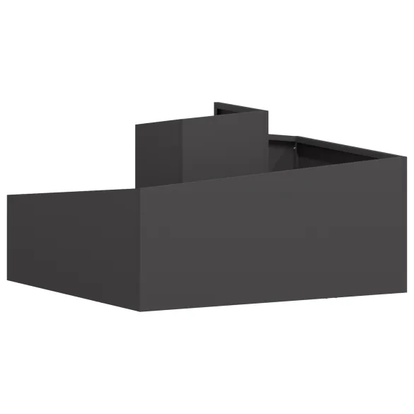 Ghiveci Metalic Negru 80x80x50 cm - Rezistent la UV