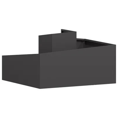 Ghiveci Metalic Negru 80x80x50 cm - Rezistent la UV