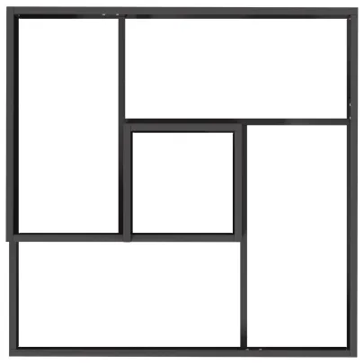 Ghiveci Metalic Negru 80x80x50 cm - Rezistent la UV