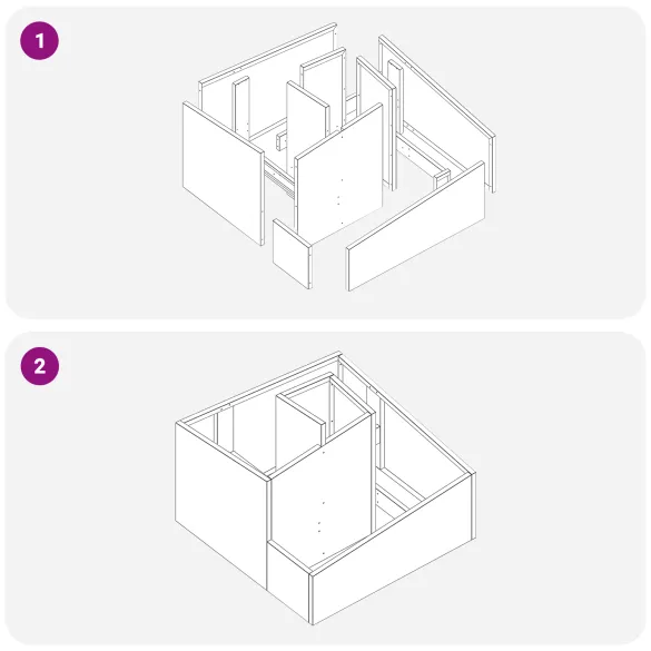 Ghiveci Plastic Alb Cubic Decorativ Interior/Exterior