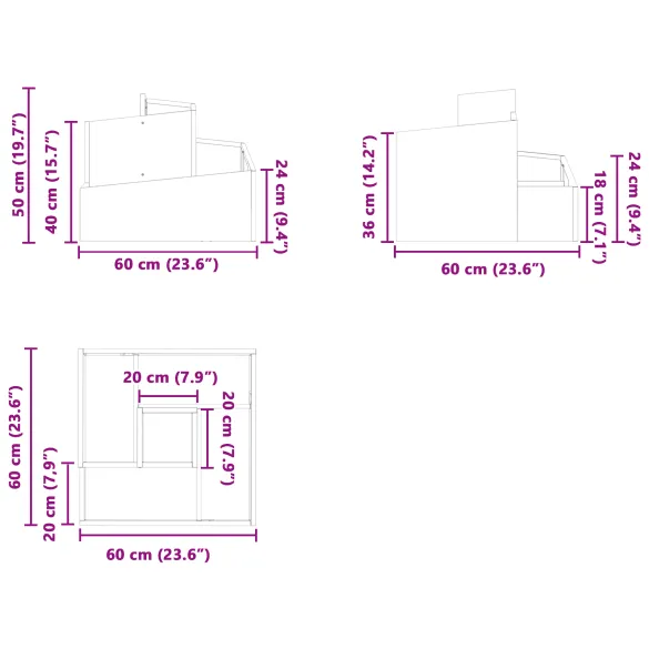 Ghiveci Plastic Alb Cubic Decorativ Interior/Exterior