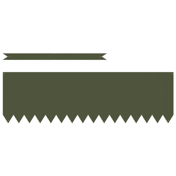 Margini Gazon Metalice Oliv - 10 bucăți - 100x30cm