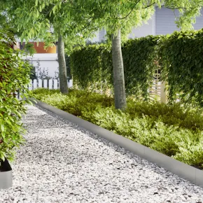 Margini de gazon zincat | 30 bucăți | Delimitare grădină