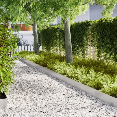 Margini de gazon inoxidabile | Set 30 buc | Rezistente la UV