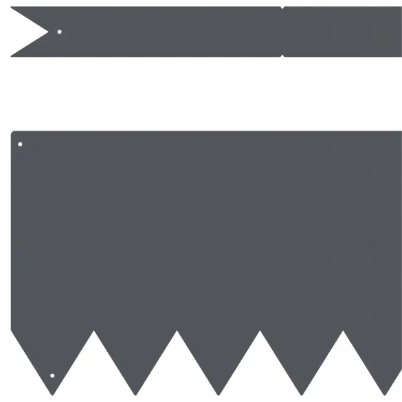 Margini Gazon Antracit - 10 bucăți - Oțel Rezistent