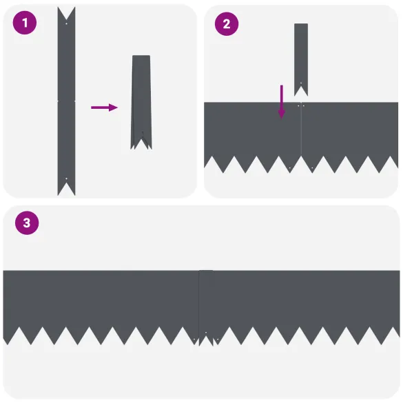 Margini Gazon Antracit - 10 bucăți - Oțel Rezistent