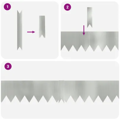 Margini de gazon zincat | 50 buc | Rezistent la intemperii