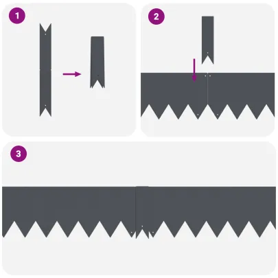 Margini de gazon antracit - 30 bucăți | Delimitare grădină