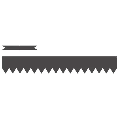 Margini de gazon negre | 20 bucăți | Oțel | Livrare Gratuită