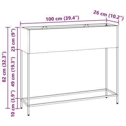Jardinieră Ridicată Albă de Oțel pentru Grădină și Casă