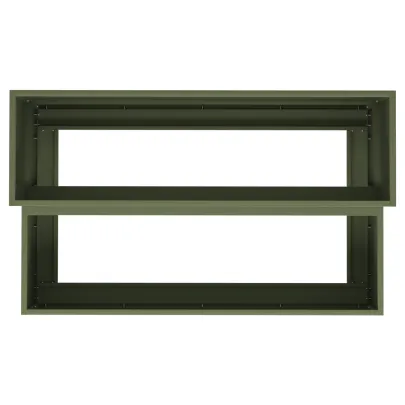 Ghiveci Grădină 2 Niveluri Oțel Verde Măslin 100x60x45 cm