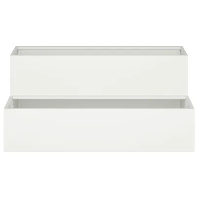 Ghiveci Grădină Pe Două Niveluri Alb Plastic | Livrare Gratuită