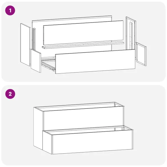 Ghiveci Grădină Pe Două Niveluri Alb Plastic | Livrare Gratuită