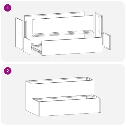 Ghiveci Grădină Pe Două Niveluri Alb Plastic | Livrare Gratuită