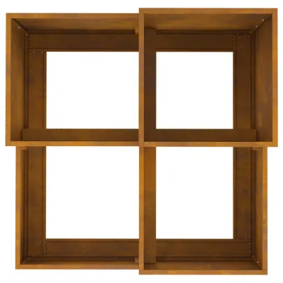 Jardinieră Oțel Corten 100x100 cm - Livrare Gratuită