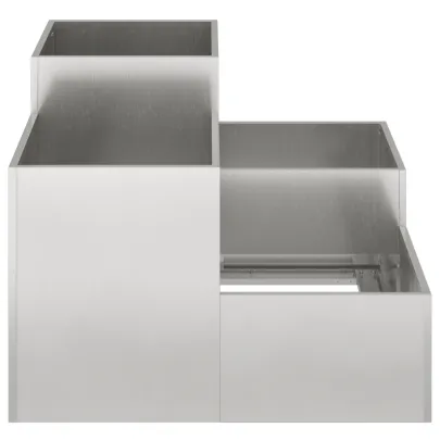 Jardinieră Grădină Oțel Inoxidabil 100x100x60 cm - Livrare Gratuită