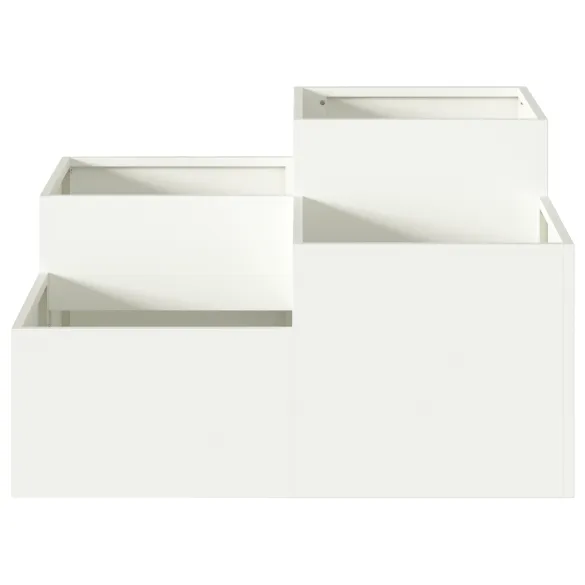 Jardinieră Albă Oțel 100x100 cm - Livrare Gratuită