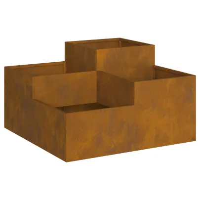 Jardinieră Oțel Corten 80x80x48 cm - Livrare Gratuită