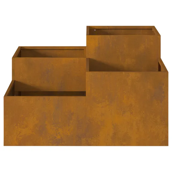Jardinieră Oțel Corten 80x80x48 cm - Livrare Gratuită