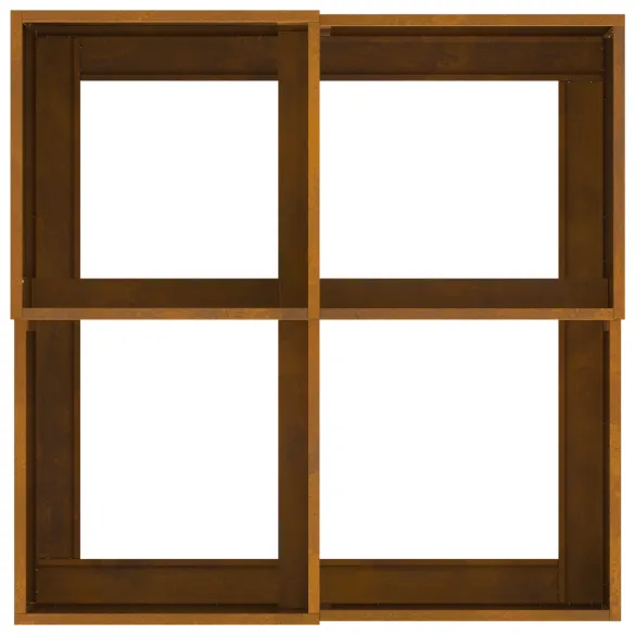 Jardinieră Oțel Corten 80x80x48 cm - Livrare Gratuită