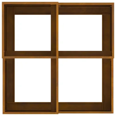 Jardinieră Oțel Corten 80x80x48 cm - Livrare Gratuită