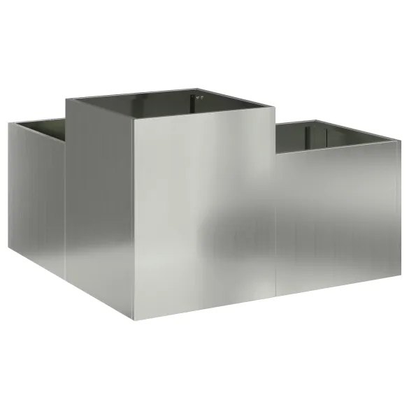 Jardinieră Grădină 80x80x48 cm - Oțel Galvanizat | Livrare Gratuită