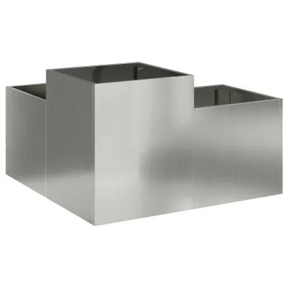 Jardinieră Grădină 80x80x48 cm - Oțel Galvanizat | Livrare Gratuită