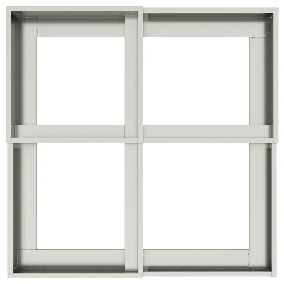 Jardinieră Grădină 80x80x48 cm - Oțel Galvanizat | Livrare Gratuită