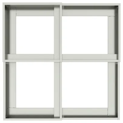 Jardinieră Grădină 80x80x48 cm - Oțel Galvanizat | Livrare Gratuită