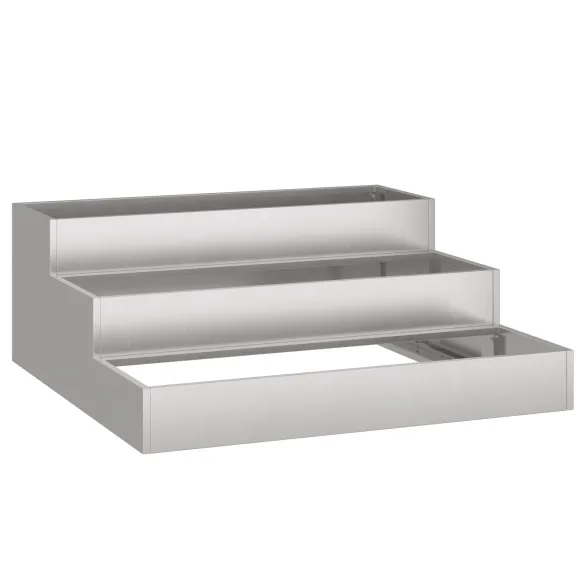 Ghiveci Gradina 3 Niveluri Oțel Rezistent 90x90x35 cm