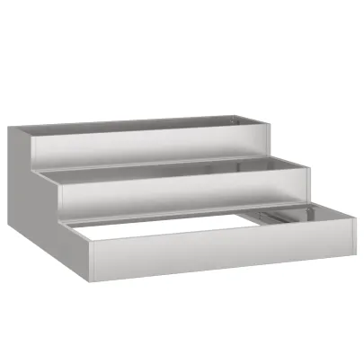 Ghiveci Gradina 3 Niveluri Oțel Rezistent 90x90x35 cm