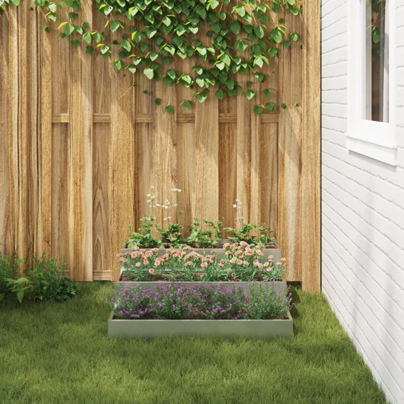 Ghiveci Grădină 3 Niveluri Oțel Galvanizat | Livrare Gratuită