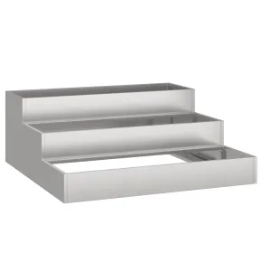 Ghiveci Grădină 3 Etaje Oțel Inoxidabil 90x90x35 cm 2