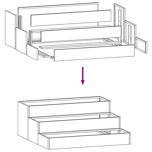 Ghiveci Grădină 3 Nivele, 90x90x35 cm, Verde Măsliniu, Oțel