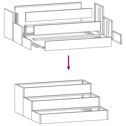Ghiveci Grădină 3 Niveluri Oțel Antracit - Livrare Gratuită