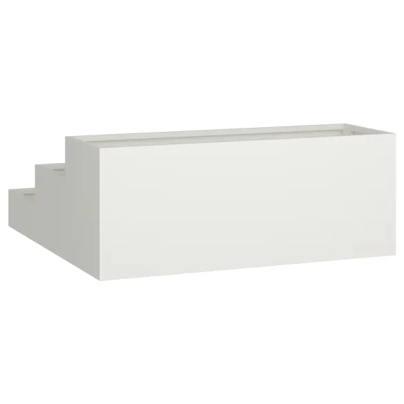 Ghiveci Grădină 3 Niveluri Alb Oțel | Livrare Gratuită