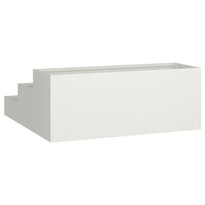 Ghiveci Grădină 3 Niveluri Alb Oțel | Livrare Gratuită