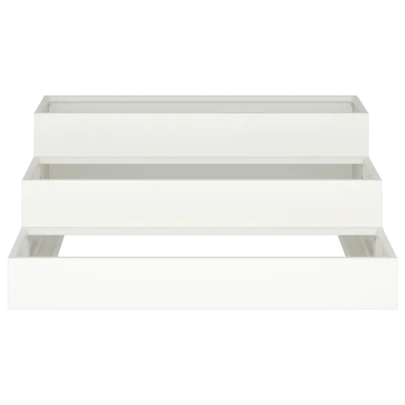 Ghiveci Grădină 3 Niveluri Alb Oțel | Livrare Gratuită