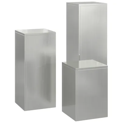 Suporturi Plante Pilon Exterior - Set 3 Bucăți - Oțel Galvanizat