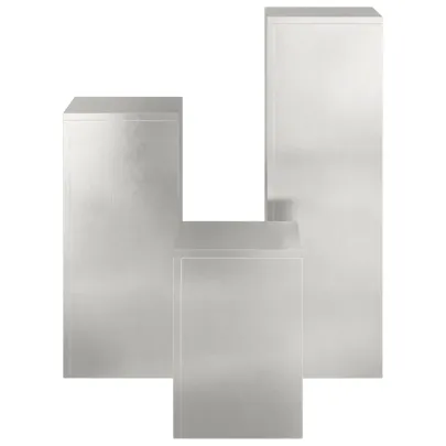 Suporturi Plante Pilon Exterior - Oțel Inoxidabil - Set 3 buc.