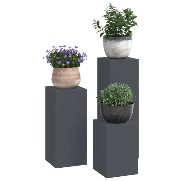 Suporturi Plante Exterior - Set 3 Bucăți - Antracit - Oțel