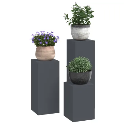 Suporturi Plante Exterior - Set 3 Bucăți - Antracit - Oțel