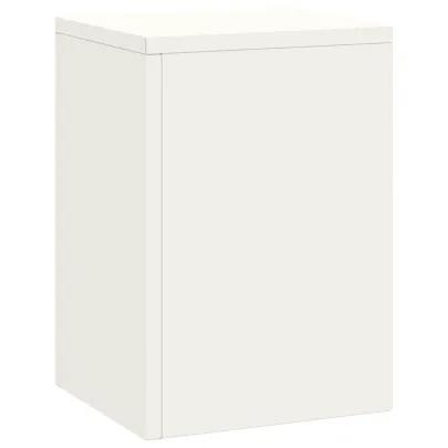 Suporturi Plante Pilon Exterior - 3 Bucăți Alb, Oțel