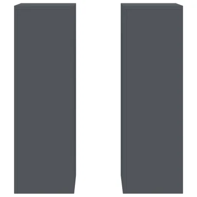 Suporturi Plante Exterior Antracit - Set 2 bucăți | Oțel Rezistent