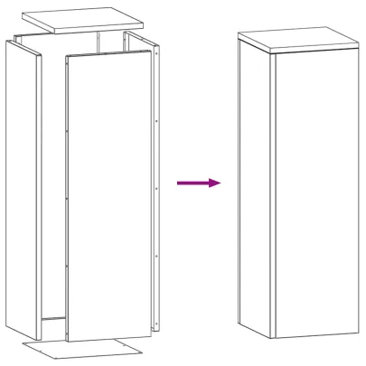 Suporturi Plante Exterior Antracit - Set 2 bucăți | Oțel Rezistent
