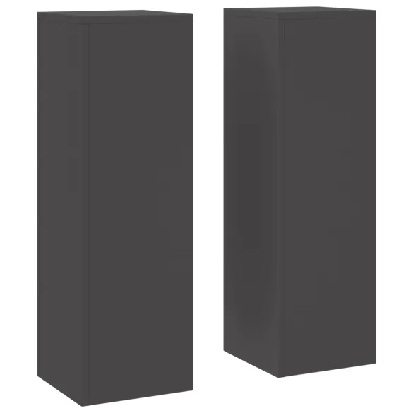 Suporturi Plante Metalice Exterior - Set 2 bucăți Negru Suporturi Plante Metalice Exterior - Set 2 bucăți Negru