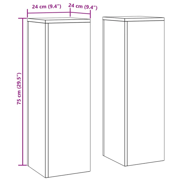 Suporturi Plante Metalice Exterior - Set 2 bucăți Negru Suporturi Plante Metalice Exterior - Set 2 bucăți Negru